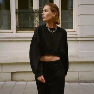 Cropped Zara Sweat/Jogger Set